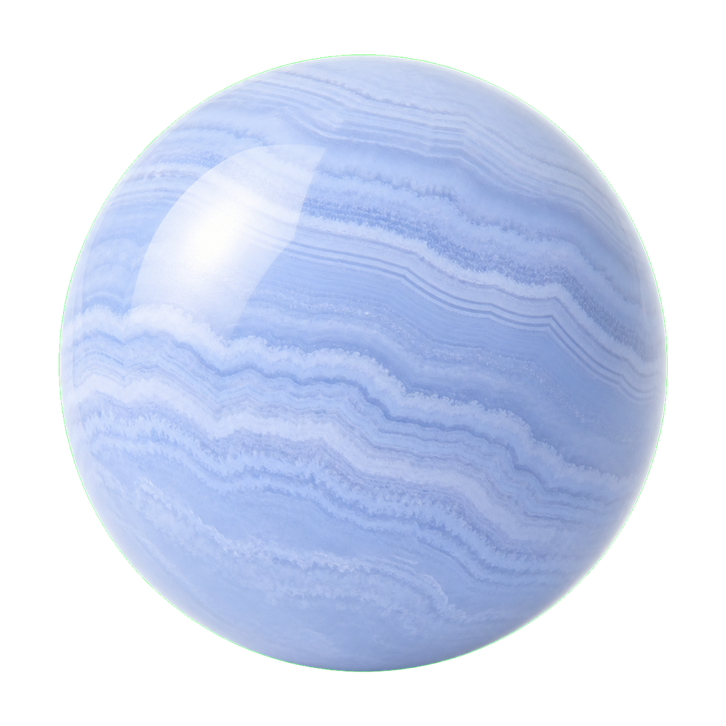 ブルーレースアゲート（天然石イラスト）｜天秤座の星座石